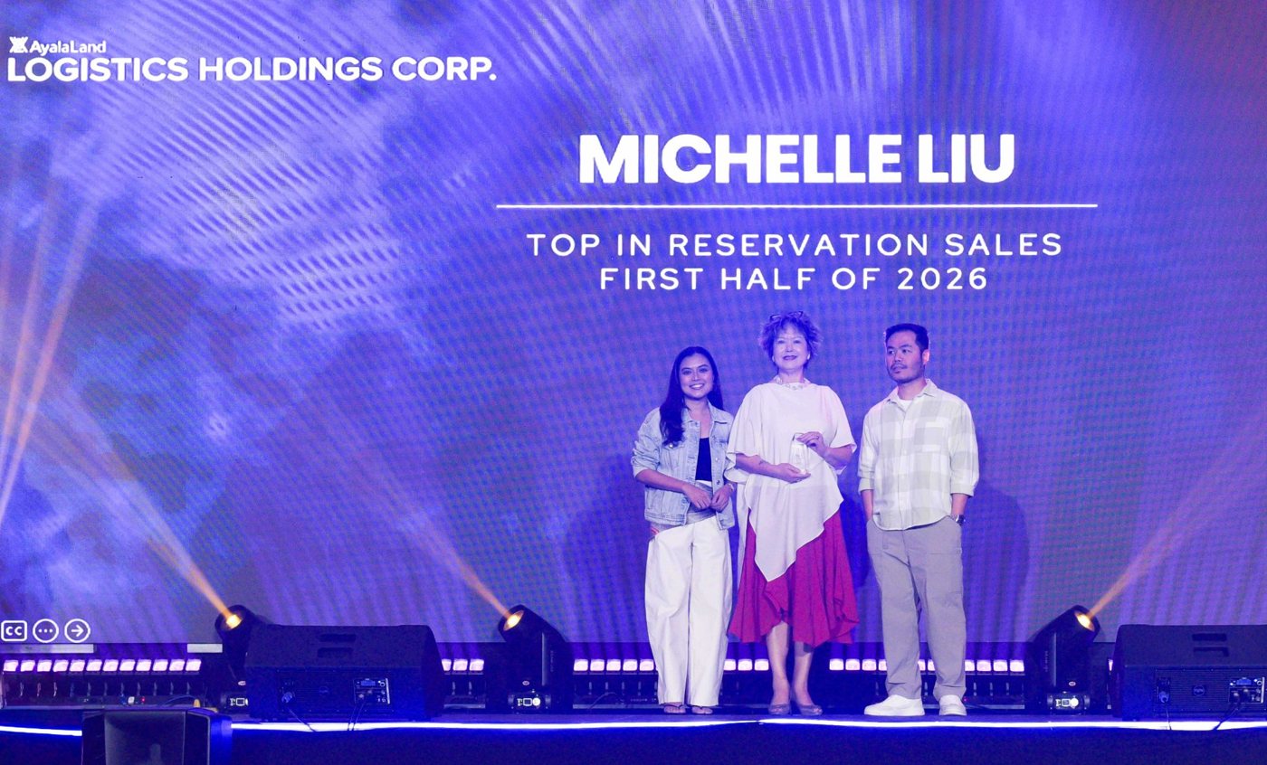 AyalaLand Logistics Holdings Corp. 表揚 Michelle Liu 為 2026 上半年預訂銷售第一名